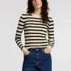 Strik>SELECTED LANGÆRMET STRIKKET TOP Beige