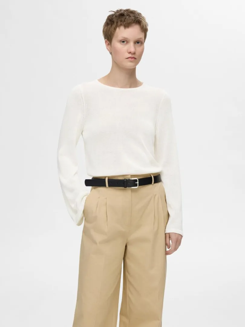 langrmet_strikket_top_0-8.webp Strik>SELECTED LANGÆRMET STRIKKET TOP Beige