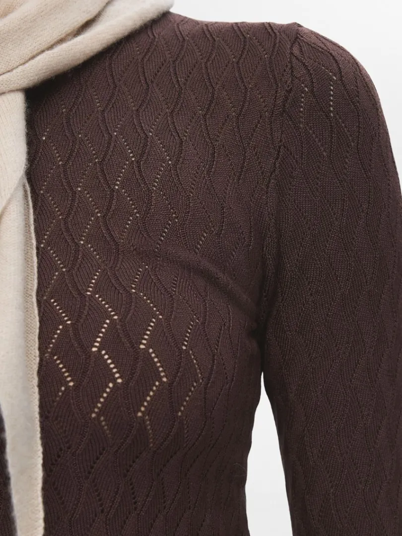 langrmet_strikket_top_3-5.webp Strik>SELECTED LANGÆRMET STRIKKET TOP Brown