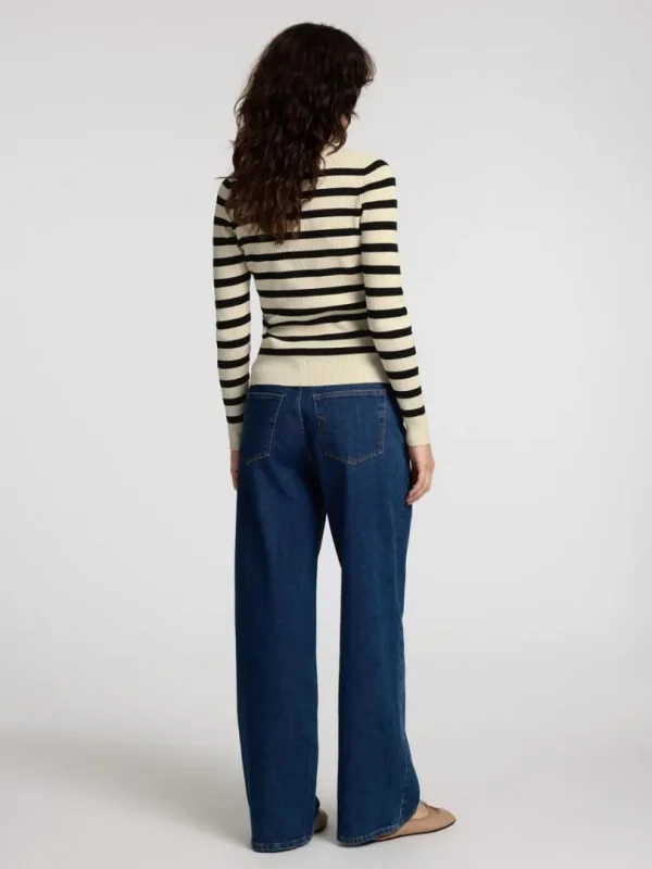 Strik>SELECTED LANGÆRMET STRIKKET TOP Beige
