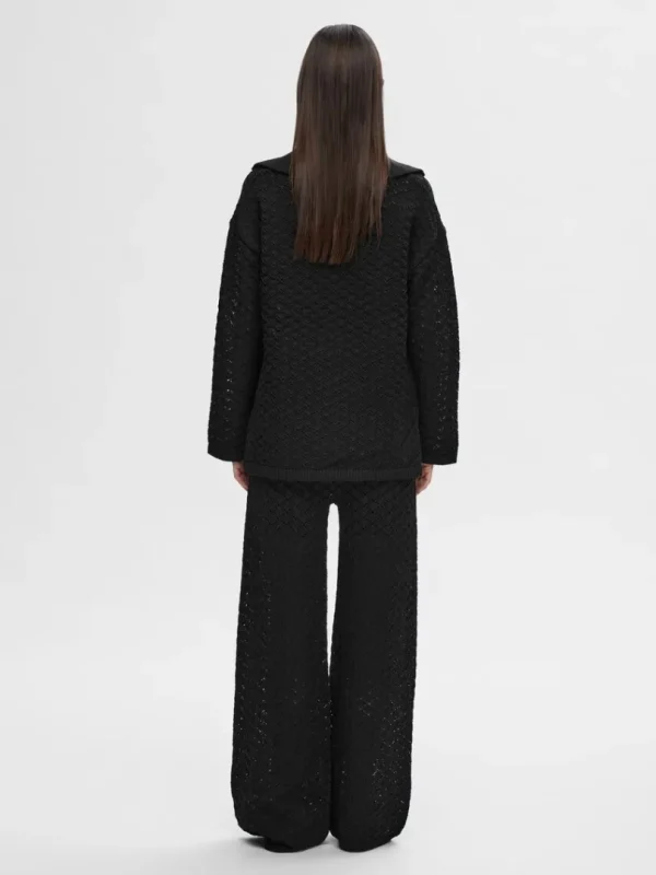 Toppe Og Bluser | Strik>SELECTED LANGÆRMET STRIKKET TOP Black