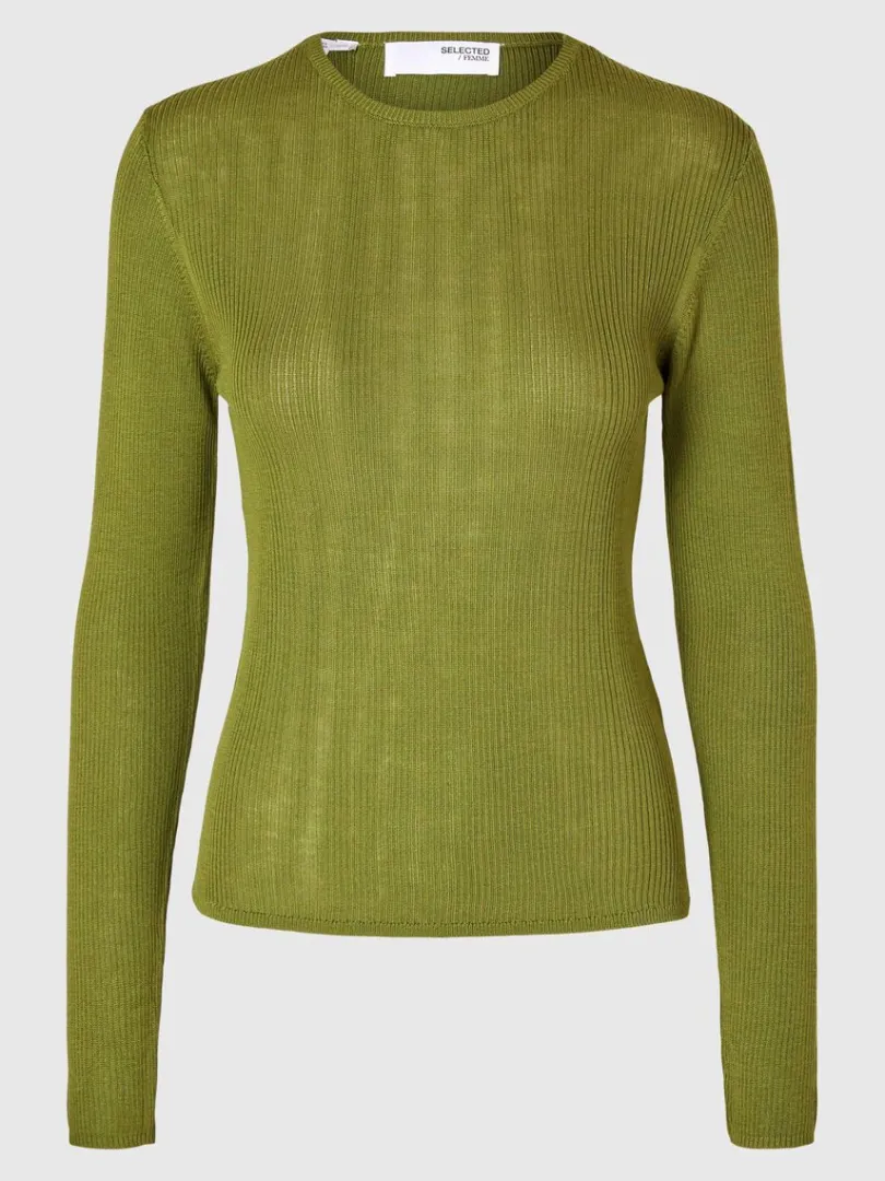 langrmet_strikket_top_5.webp Strik>SELECTED LANGÆRMET STRIKKET TOP Green