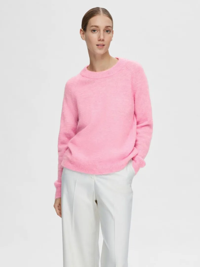 langrmet_striktrje_0-28.webp Strik>SELECTED LANGÆRMET STRIKTRØJE Pink
