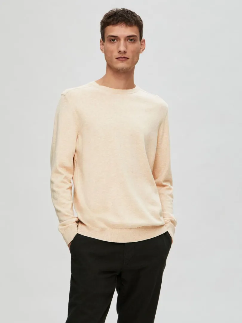 langrmet_striktrje_0-48.webp Strik>SELECTED LANGÆRMET STRIKTRØJE Beige