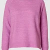 Strik>SELECTED LANGÆRMET STRIKTRØJE Pink