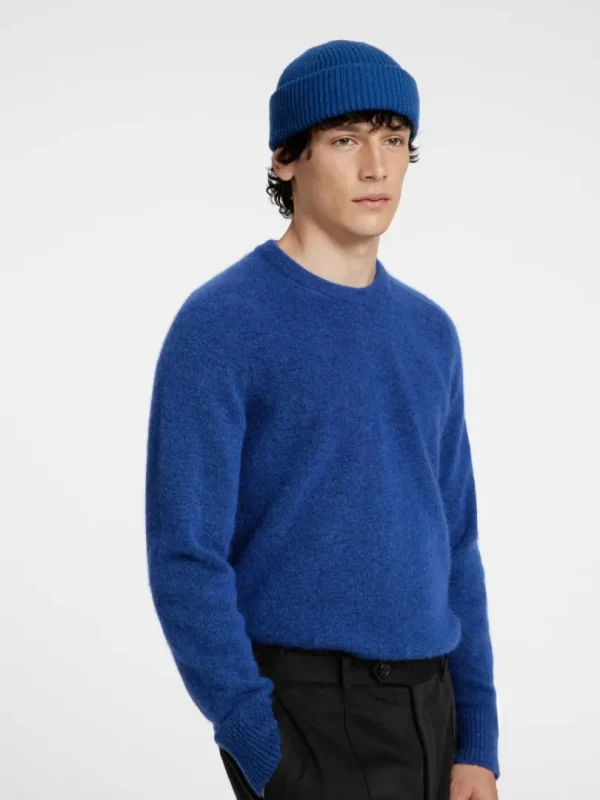 Strik>SELECTED LANGÆRMET STRIKTRØJE Blue