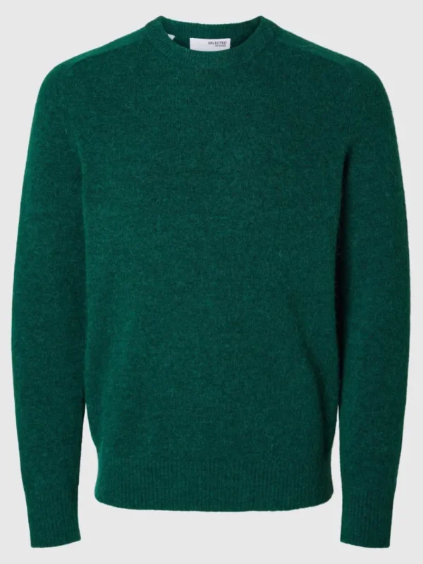 Strik>SELECTED LANGÆRMET STRIKTRØJE Green