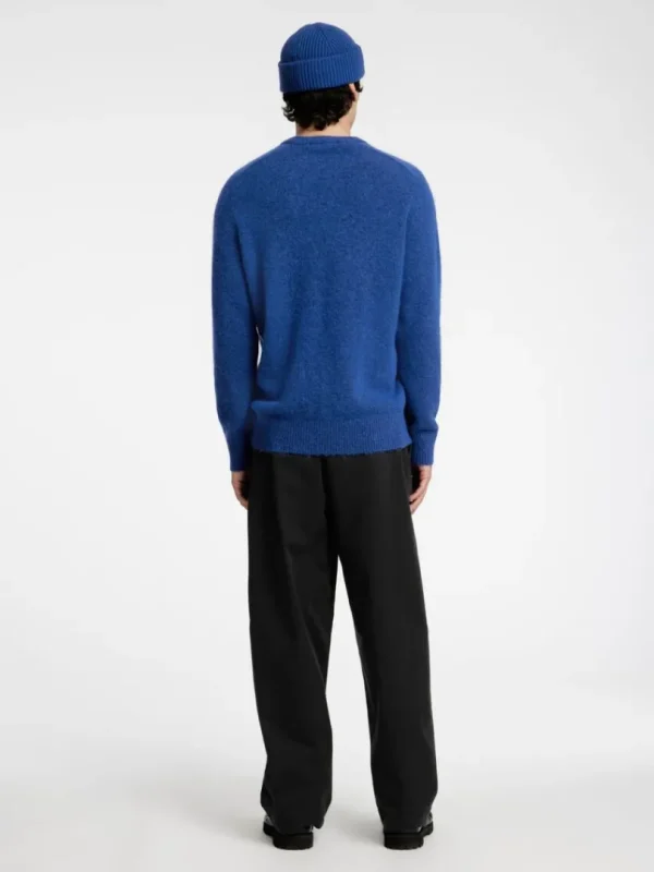 Strik>SELECTED LANGÆRMET STRIKTRØJE Blue