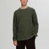 Strik>SELECTED LANGÆRMET SWEATER MED RUND HALS Green