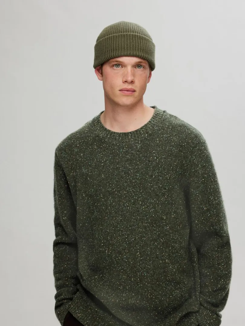 langrmet_sweater_med_rund_2-1.webp Strik>SELECTED LANGÆRMET SWEATER MED RUND HALS Green