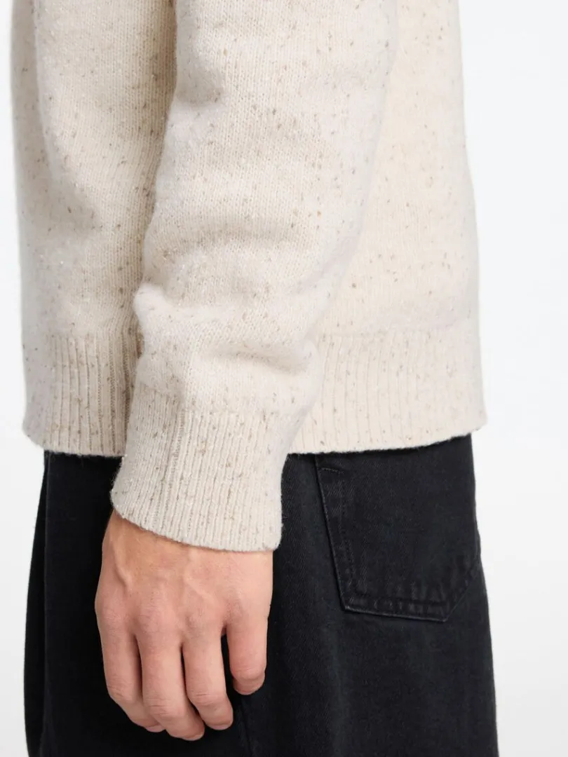 langrmet_sweater_med_rund_3.webp Strik>SELECTED LANGÆRMET SWEATER MED RUND HALS Beige