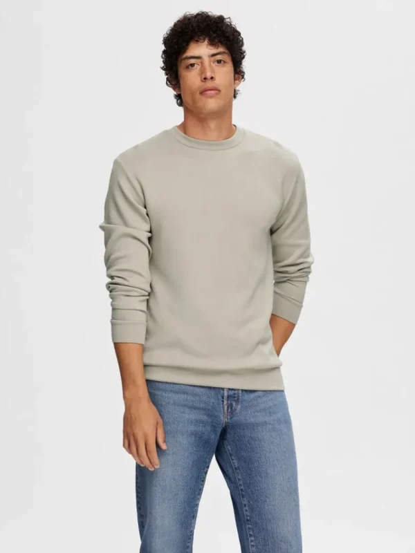 Hættetrøjer & Sweatshirts>SELECTED LANGÆRMET SWEATSHIRT Beige
