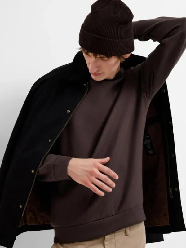 Hættetrøjer & Sweatshirts>SELECTED LANGÆRMET SWEATSHIRT Brown