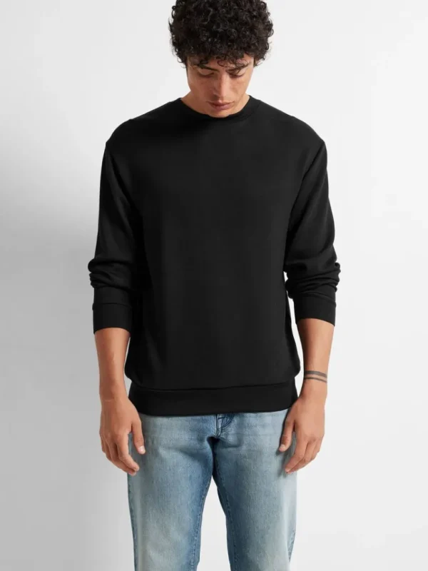 Hættetrøjer & Sweatshirts>SELECTED LANGÆRMET SWEATSHIRT Black