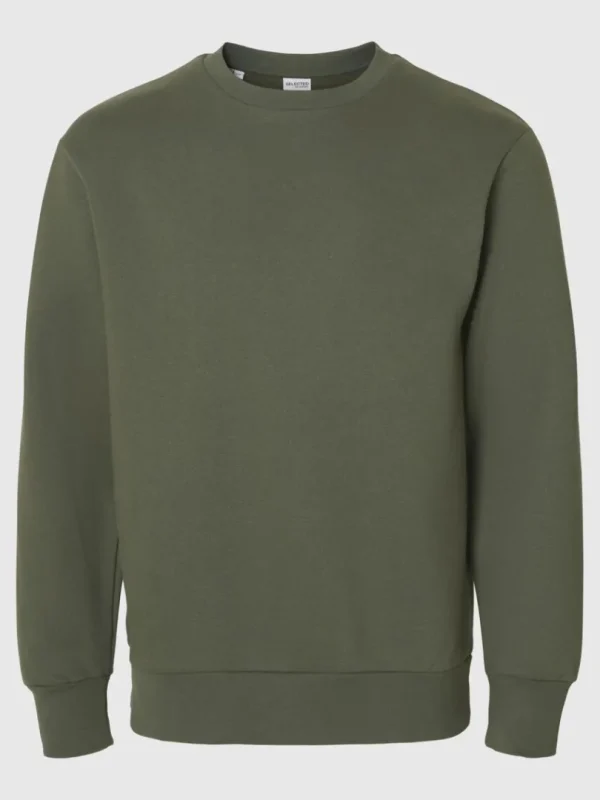 Hættetrøjer & Sweatshirts>SELECTED LANGÆRMET SWEATSHIRT Green