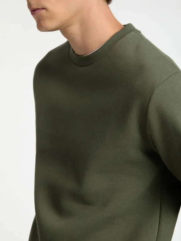 Hættetrøjer & Sweatshirts>SELECTED LANGÆRMET SWEATSHIRT Green