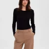 T-shirts>SELECTED LANGÆRMET T-SHIRT Black