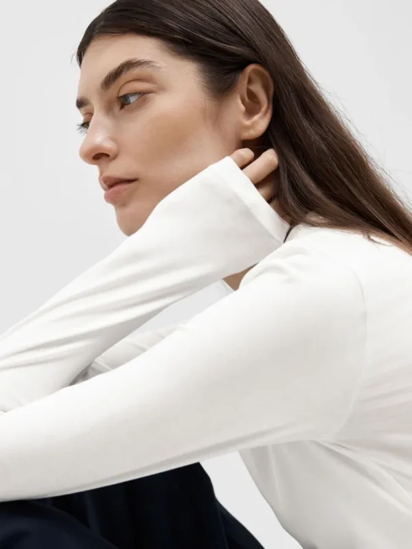 T-shirts>SELECTED LANGÆRMET T-SHIRT White