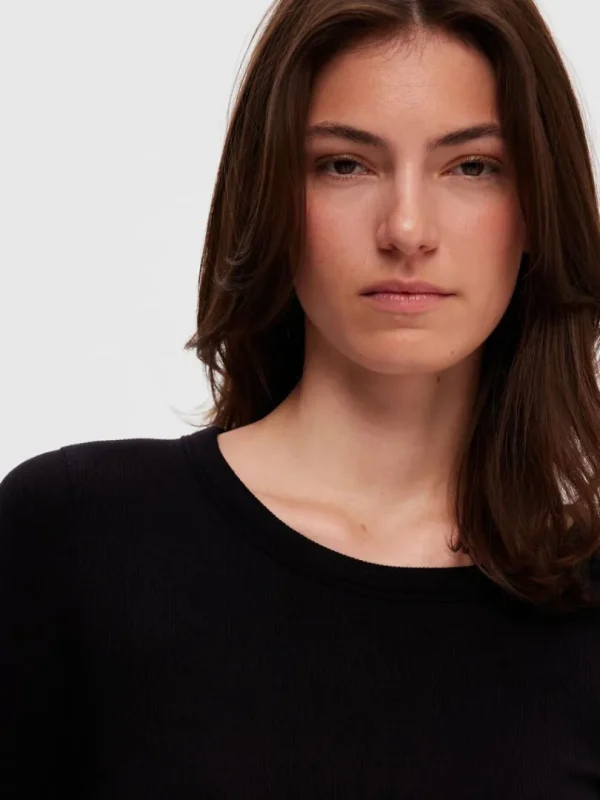 T-shirts>SELECTED LANGÆRMET T-SHIRT Black