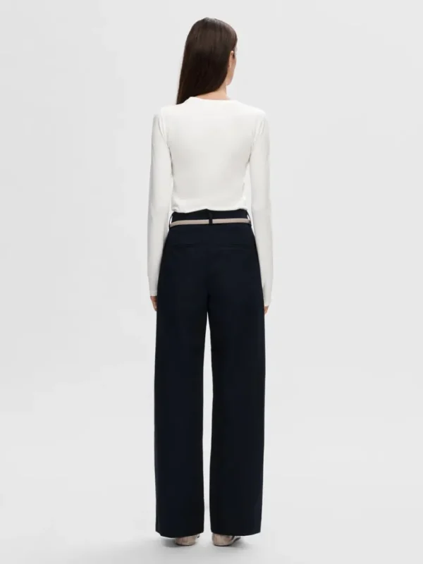 T-shirts>SELECTED LANGÆRMET T-SHIRT White