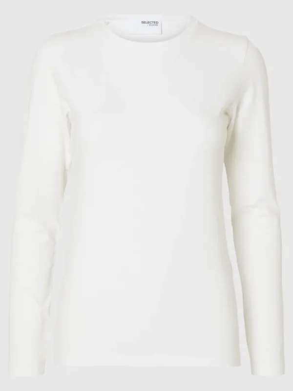 T-shirts>SELECTED LANGÆRMET T-SHIRT White