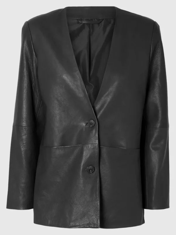 Jakkesæt & Blazers | Overtøj>SELECTED 100 % LÆDER BLAZER Black