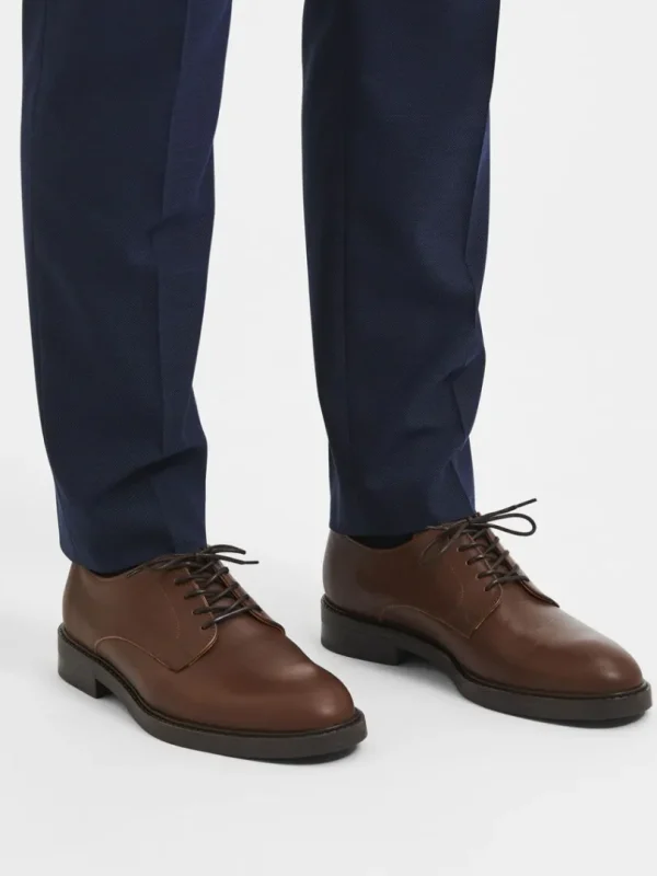 Sko>SELECTED LÆDER DERBYSKO Brown