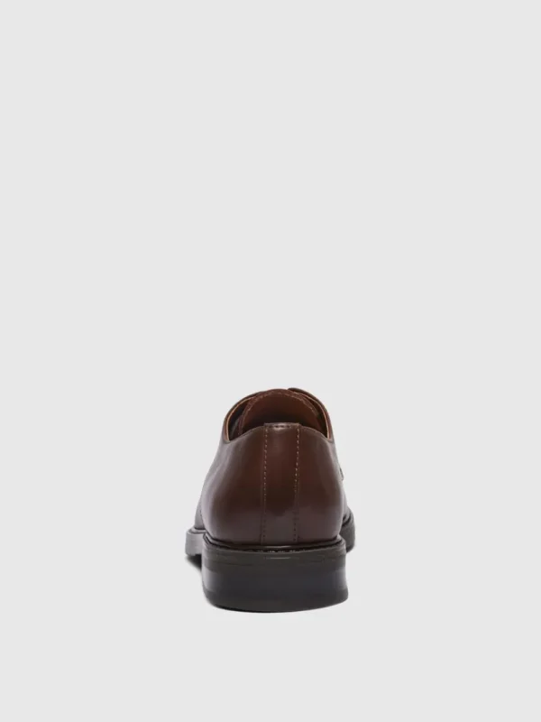 Sko>SELECTED LÆDER DERBYSKO Brown