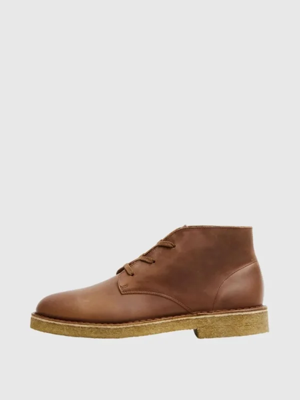 Sko>SELECTED LÆDER DESERT BOOTS Brown