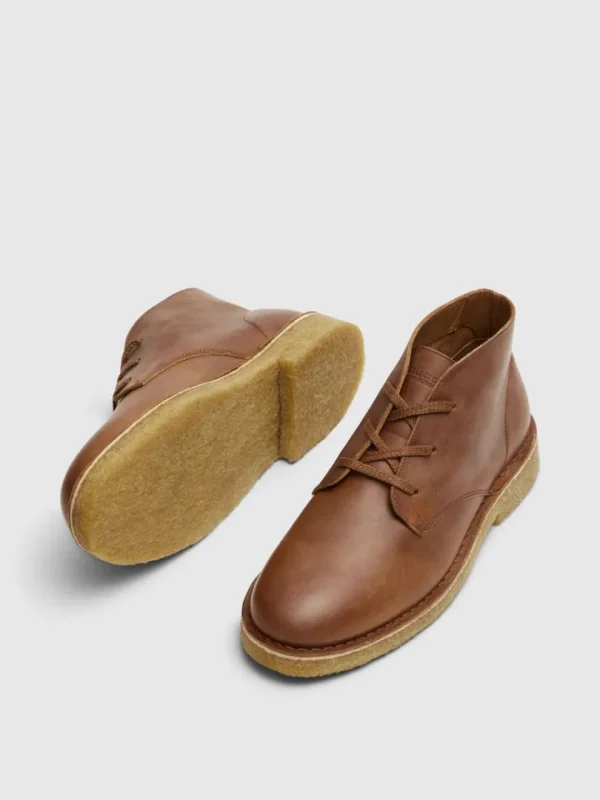 Sko>SELECTED LÆDER DESERT BOOTS Brown