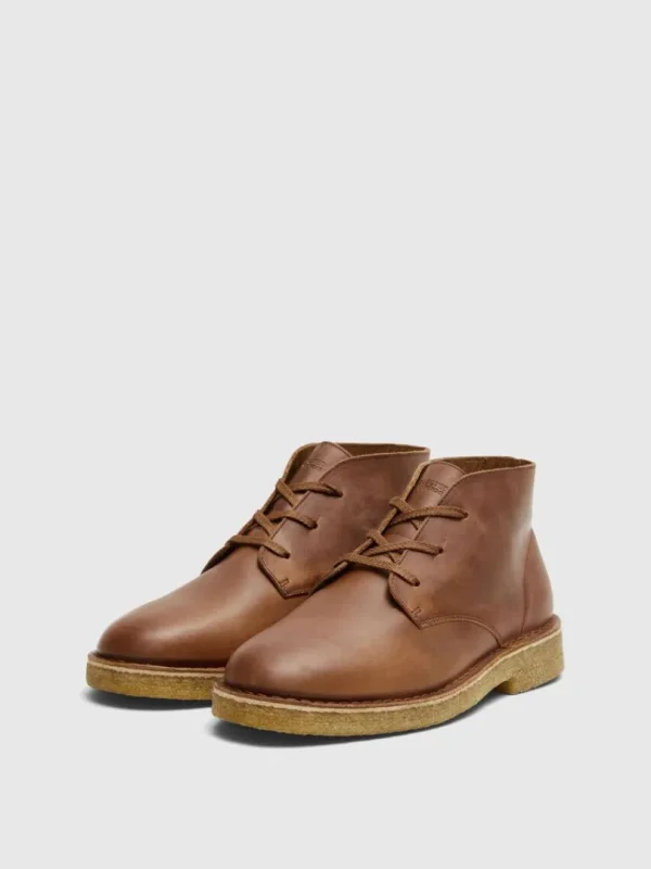 Sko>SELECTED LÆDER DESERT BOOTS Brown