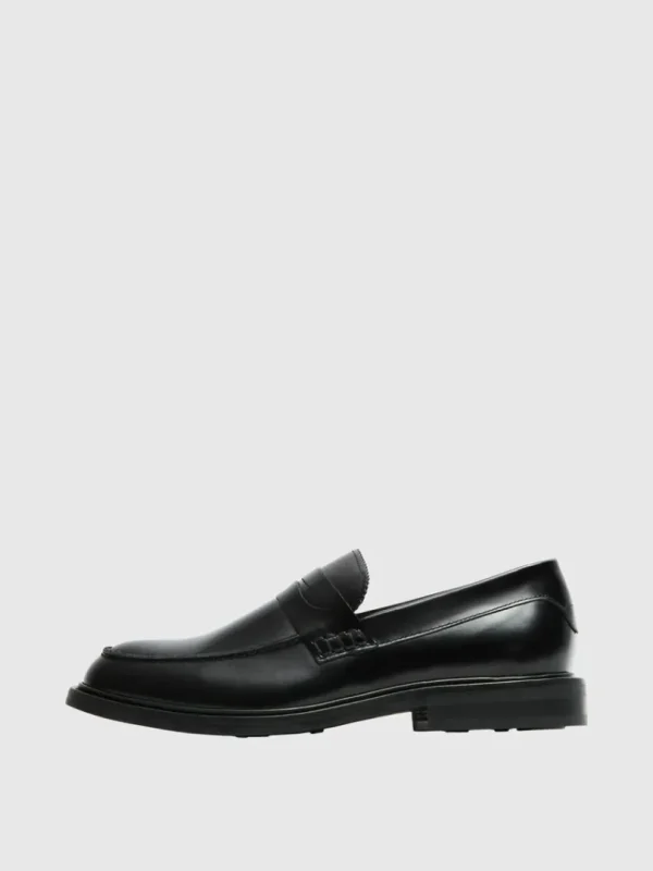 Sko>SELECTED LÆDER LOAFERS Black