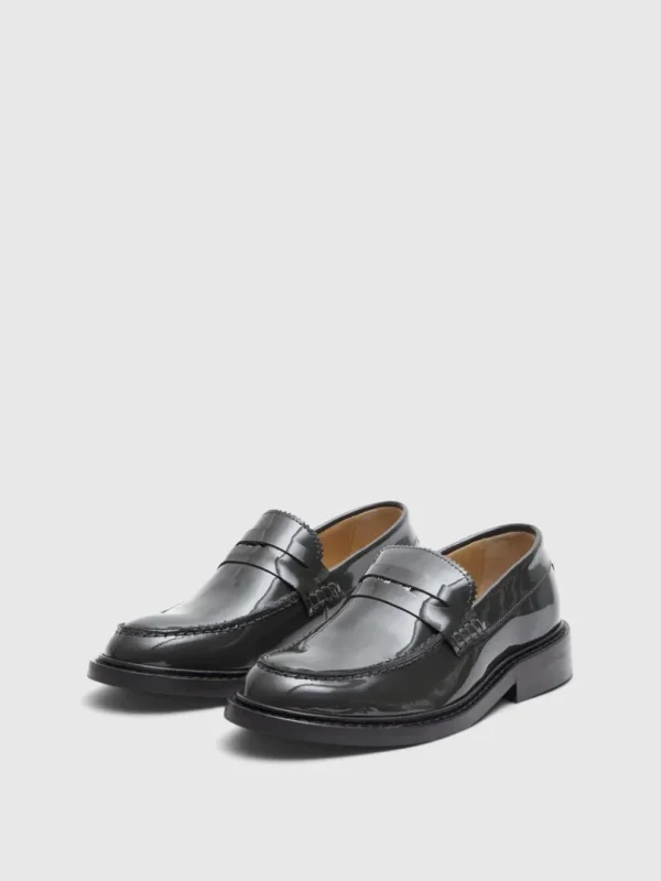 Sko>SELECTED LÆDER LOAFERS Grey