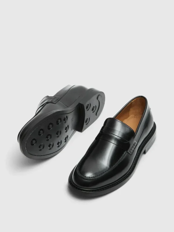 Sko>SELECTED LÆDER LOAFERS Black