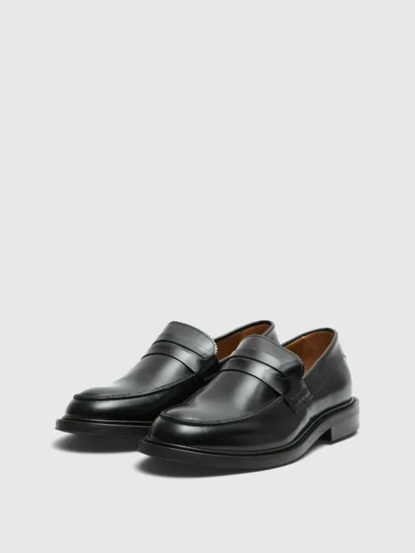 Sko>SELECTED LÆDER LOAFERS Black