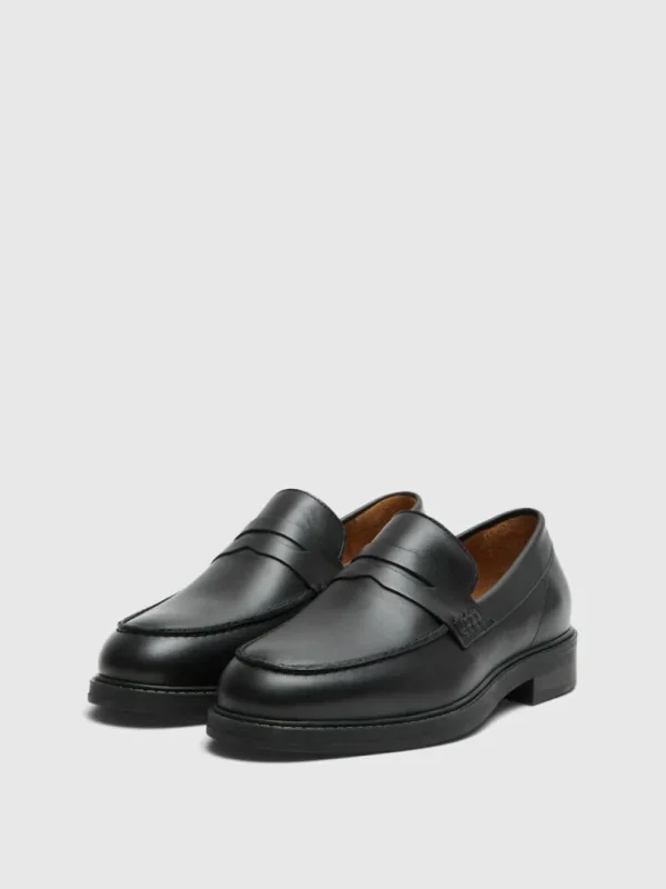 Sko>SELECTED LÆDER LOAFERS Black