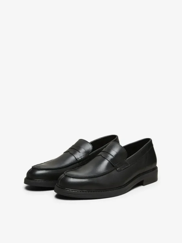 Sko>SELECTED LÆDER LOAFERS Black