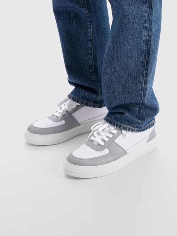 Sko>SELECTED LÆDER SNEAKERS Grey