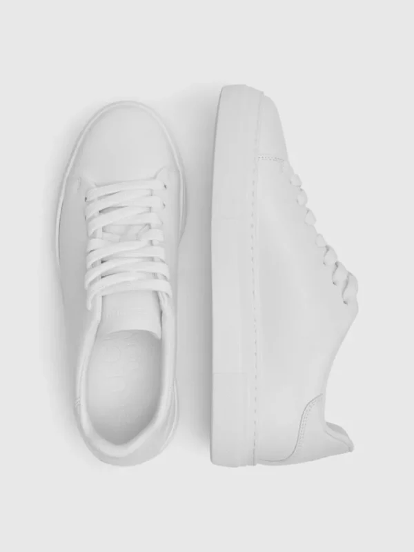 Sko>SELECTED LÆDER SNEAKERS White