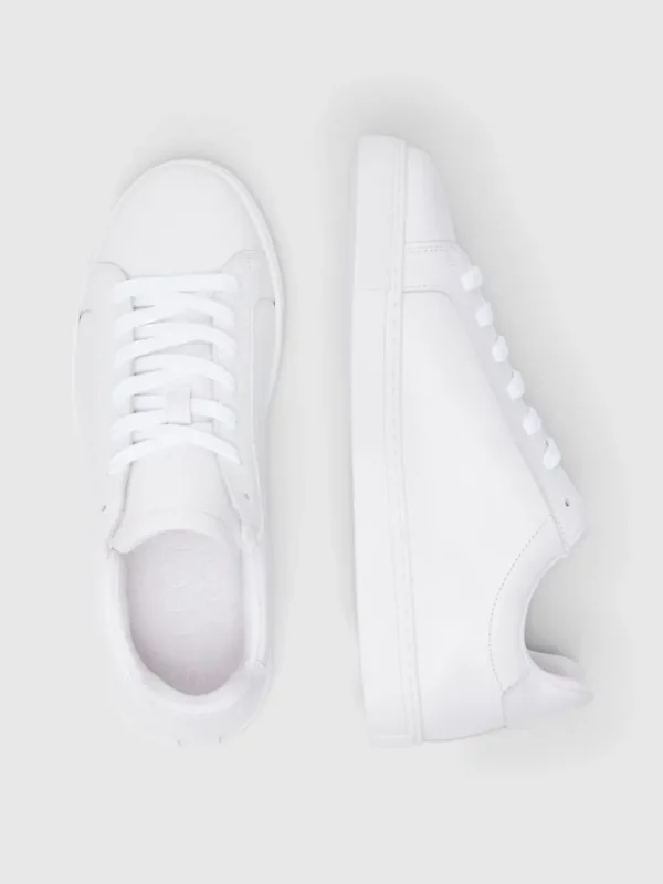 Sko>SELECTED LÆDER SNEAKERS White