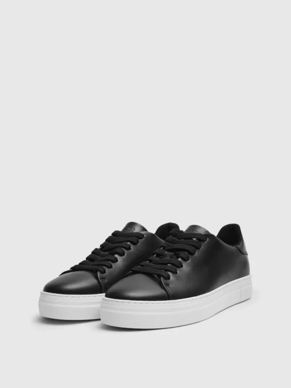 Sko>SELECTED LÆDER SNEAKERS Black