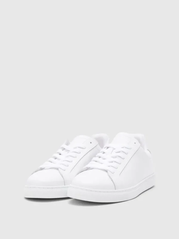 Sko>SELECTED LÆDER SNEAKERS White