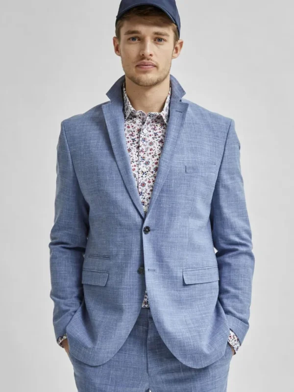 Jakkesæt & Blazers>SELECTED LET ENKELTRADET BLAZER Blue