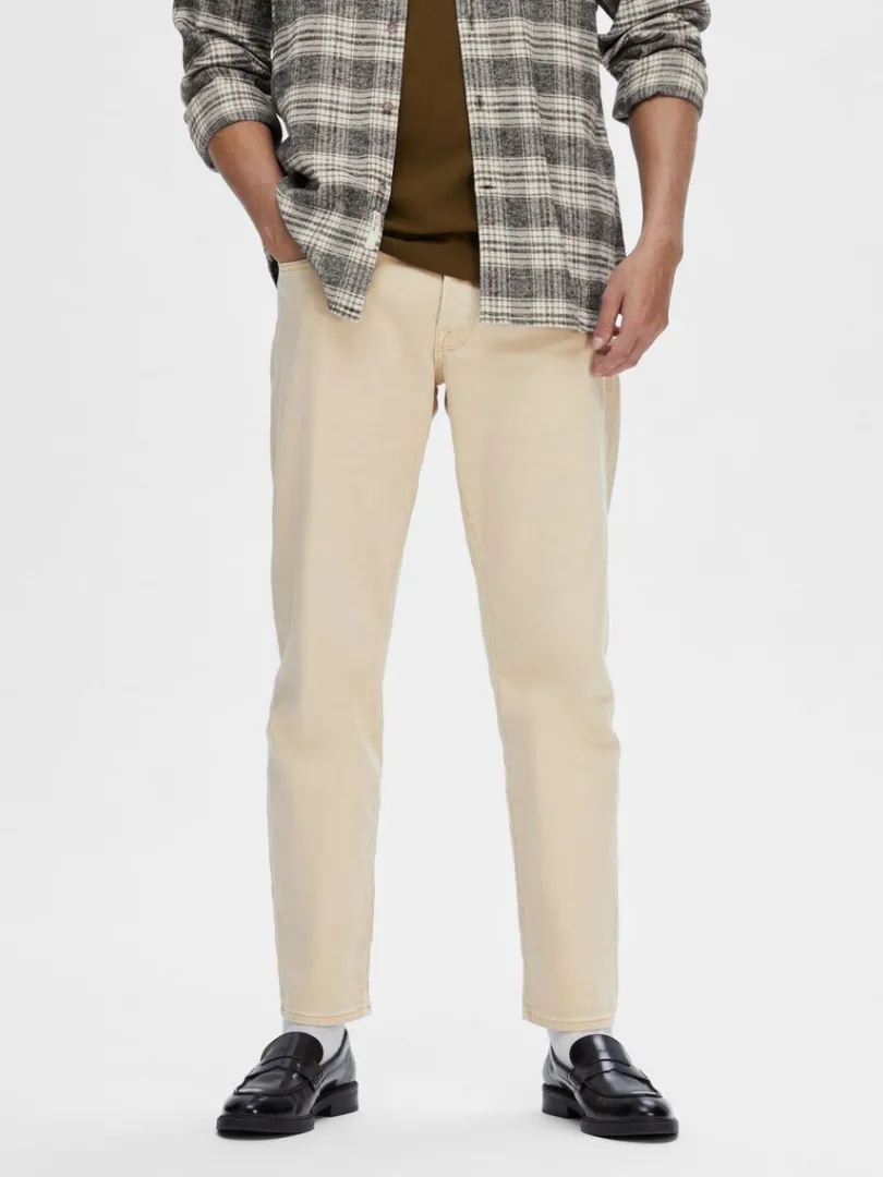 let_vask_straight_fit_je_0.webp Jeans>SELECTED 196 LET VASK STRAIGHT FIT JEANS Beige