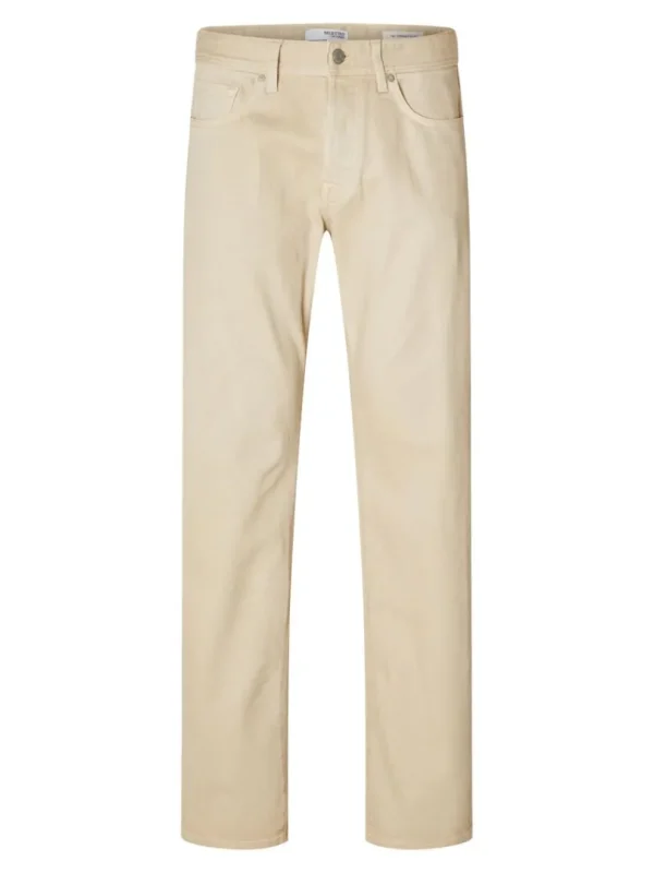 Jeans>SELECTED 196 LET VASK STRAIGHT FIT JEANS Beige