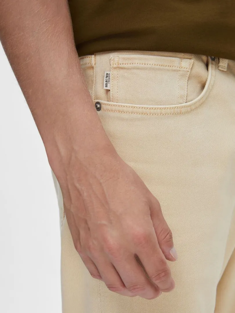 let_vask_straight_fit_je_5.webp Jeans>SELECTED 196 LET VASK STRAIGHT FIT JEANS Beige