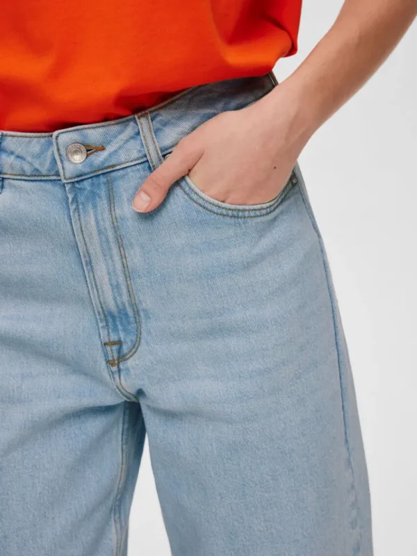 Jeans>SELECTED LIGHT WASH HØJTALJEDE JEANS Blue