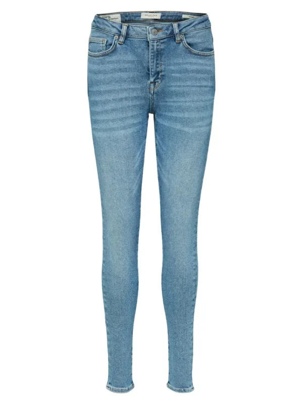 Jeans>SELECTED LIGHT WASH SKINNY FIT JEANS Blue