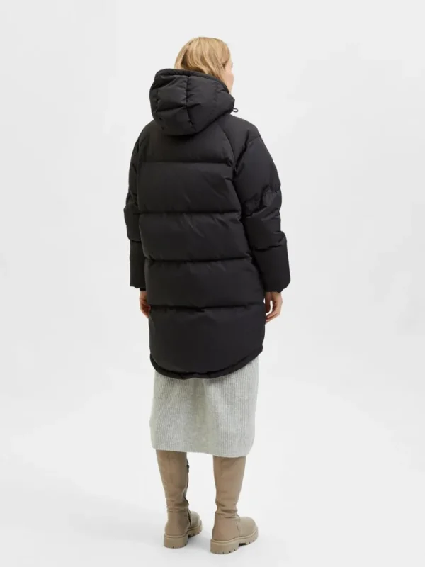 Overtøj>SELECTED LONGLINE RE:DOWN® DUNJAKKE Black