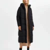 Overtøj>SELECTED LONGLINE RE:DOWN® PUFFERJAKKE Black